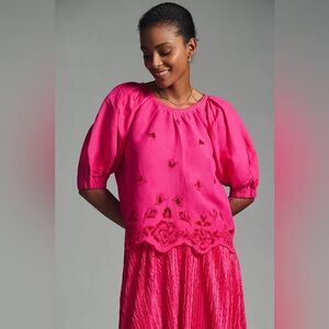 NWT By Anthropologie Cutwork Blouse